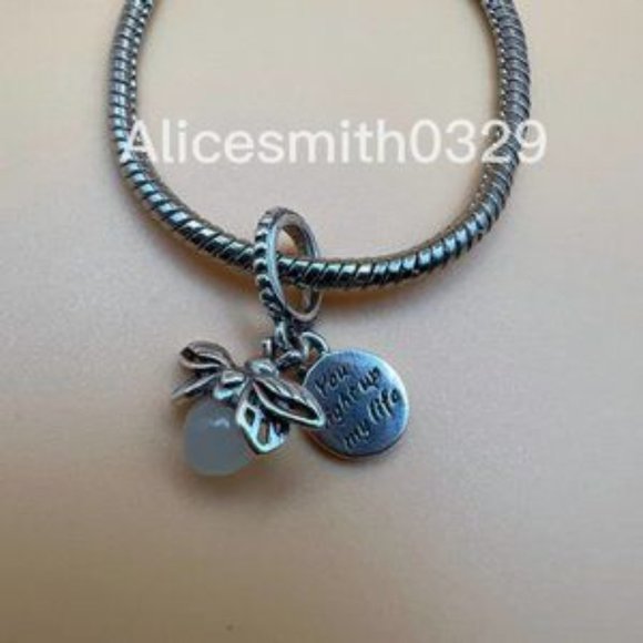 PANDORA fresh water cultured pearl baroque hoop huggie earrings - Picture 7 of 7